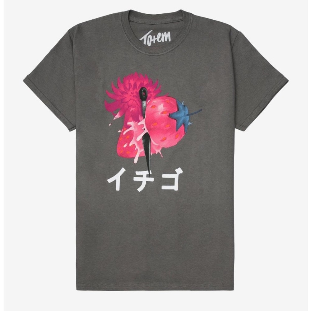 Strawberry Kunai Graphic T-Shirt TEE Japanese Logo Anime Goth Punk Streetwear XS